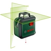 Bosch Advanced Level 360 Linjeniveau 24 m 500-540 nm (< 10mW), Kryds- & linjelaser Grøn/Sort, 24 m, 0,4 mm/m, 4°, 4 sek./side, Horisontal/vertikal, Grøn