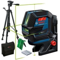 Bosch GCL 2-50 G Professional Linje-/punktniveau 15 m, Kryds- & linjelaser Blå/Sort, 15 m, 0,3 mm/m, 4°, 50 m, 4 sek./side, Grøn