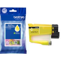 Brother LC527XLY blækpatron 1 stk Original Højt (XL) udbytte Gul Højt (XL) udbytte, Gul, Pigmentbaseret blæk, 1 stk, 2000 Sider, Enkelt pakke