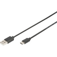 Digitus USB 2.0 tilslutningskabel USB-A > USB-C Sort
