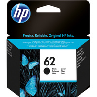 HP Original 62-blækpatron, sort sort, Standard, Sort, Pigmentbaseret blæk, 4 ml, 1 stk, 200 Sider