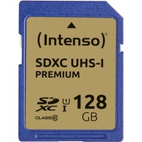 Intenso SDXC 128GB UHS-I Klasse 10, Hukommelseskort 128 GB, SDXC, Klasse 10, UHS-I, 90 MB/s, Class 1 (U1)