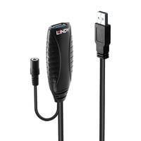 Lindy 43156 USB-kabel USB 3.2 Gen 1 (3.1 Gen 1) 10 m USB A 5 Gbit/sek. Sort, Forlængerledning Sort, 10 m, USB A, USB A, USB 3.2 Gen 1 (3.1 Gen 1), 5 Gbit/sek., Sort