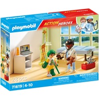 PLAYMOBIL Action Heroes Børnelæge med Teddybjørn, Bygge legetøj 