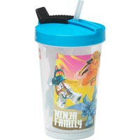 Room Copenhagen LEGO kop med sugerør Ninjago Classic Black, Cup Sort/Rød