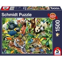 Schmidt Spiele Puslespil Farverigt dyreliv 