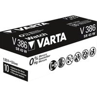 Varta -V386 Husholdningsbatterier Sølv, Engangsbatteri, Alkaline, 1,55 V, 105 mAh, 11,6 mm, 11,6 mm