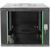Digitus DN-19 09U-6/6-SW stativ 9U Vægmonteret stativ Sort, IT kabinet Sort, Vægmonteret stativ, 9U, 100 kg, Nøglelås, Rack skinner, 23 kg