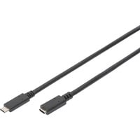 Digitus USB 2.0 forlængerledning, USB-C stik > USB-C hunstik Sort