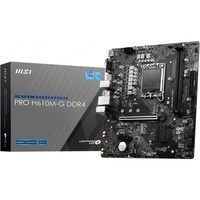 MSI PRO H610M-G DDR4 bundkort Intel H610 LGA 1700 micro ATX Intel, LGA 1700, Intel® Core™ i9, LGA 1700, DDR4-SDRAM, 64 GB