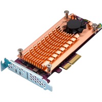 QNAP QM2 interface-kort/adapter Intern M.2 PCIe, M.2, PCIe 2.0, Kobberfarve, 68,9 mm, 147,2 mm