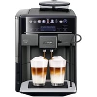 Siemens EQ.6 plus TE657319RW kaffemaskine Fuld-auto Espressomaskine 1,7 L, Kaffe/Espresso Automat Titanium, Espressomaskine, 1,7 L, Kaffebønner, Malet kaffe, Indbygget kværn, 1500 W, Sort, Grå