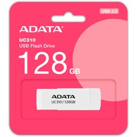 ADATA UC310 USB-nøgle 128 GB USB Type-A 3.2 Gen 1 (3.1 Gen 1) Hvid, USB-stik Hvid, 128 GB, USB Type-A, 3.2 Gen 1 (3.1 Gen 1), 100 MB/s, Svirvel, Hvid