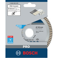 Bosch 2 608 602 479 rundsavklinge 12,5 cm 1 stk, Skæreskive Keramisk, 12,5 cm, 2,22 cm, 1,4 mm, Bosch, 1 stk