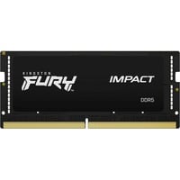 Kingston FURY FURY 32 GB 5600 MT/s DDR5 CL40 SODIMM Impact PnP, Hukommelse Sort, 32 GB, 1 x 32 GB, DDR5, 262-pin SO-DIMM