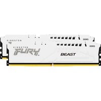 Kingston FURY FURY Beast 32GB 6400MT/s DDR5 CL32 DIMM (Sæt med 2) White EXPO, Hukommelse Hvid, 32 GB, 2 x 16 GB, DDR5, 288-pin DIMM, Hvid