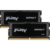 Kingston FURY FURY Impact hukommelsesmodul 16 GB 2 x 8 GB DDR5 4800 Mhz Sort, 16 GB, 2 x 8 GB, DDR5, 4800 Mhz, 262-pin SO-DIMM