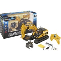 Revell 24924 RC Bagger mit 6-CH 2.4 GHz Fernsteuerung, Outdoor-tauglich, Schaufel und Baumgreifer aus Metall, griffiger Kettenantrieb, Originalgetreu, einzeln steuerbare Teile-Digger 2.0, bunt Gul/Sort, Outdoor-tauglich, Schaufel und Baumgreifer aus Metall, griffiger Kettenantrieb, Originalgetreu, einzeln steuerbare Teile-Digger 2.0, bunt, 96 År, Plast