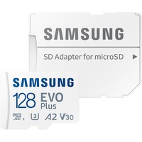 Samsung MB-MC128S 128 GB MicroSDXC UHS-I, Hukommelseskort Hvid, 128 GB, MicroSDXC, UHS-I, 160 MB/s, Class 3 (U3), V30