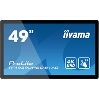 iiyama ProLite TF4939UHSC-B1AG computerskærm 124,5 cm (49") 3840 x 2160 pixel 4K Ultra HD LED Berøringsskærm Multibruger Sort, Offentlig visning Sort, 124,5 cm (49"), 3840 x 2160 pixel, 4K Ultra HD, LED, 8 ms, Sort