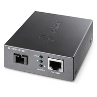 TP-Link Omada TL-FC111B-20 netværksomformer til medie 100 Mbit/s Enkeltilstand Sort, Media Converter 100 Mbit/s, IEEE 802.3, IEEE 802.3i, IEEE 802.3x, 10BASE-T, 100BASE-T, 100BASE-FX, 100 Mbit/s, Fuld, Halvt
