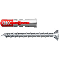 fischer Rawlplug DuoPower ETA 8x40 FPF II, Dyvel Lys grå/Rød