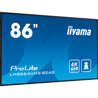 iiyama LH8664UHS-B2AG skilte display Digital fladpaneldisplay 2,17 m (85.6") Wi-Fi 500 cd/m² 4K Ultra HD Sort Indbygget processer Android 11 24/7, Offentlig visning Sort (mat), Digital fladpaneldisplay, 2,17 m (85.6"), 3840 x 2160 pixel, Wi-Fi, 24/7