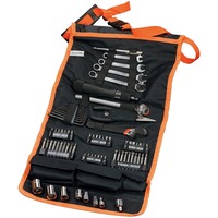 BLACK+DECKER Mekanikersæt med rulle taske, 76 dele, Værktøjssæt Sort/Orange