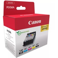 Canon 2078C008 blækpatron 5 stk Original Sort, Blå, Magenta, Gul Sort, Blå, Magenta, Gul, 5 stk, Multipakke