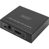 Digitus 4K HDMI-splitter, 1x2, HDMI splitter Sort