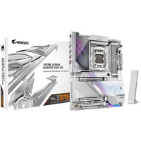 GIGABYTE X870E AORUS MASTER X3D ICE, Bundkort Sølv/Hvid