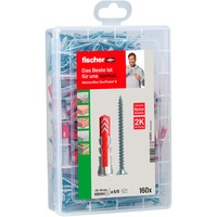 fischer Meister-Box DUOPOWER + skrue, Dyvel Lys grå/Rød