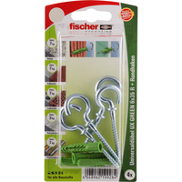fischer Universalpløk UX GREEN 6x35 R RH K, Dyvel Grøn