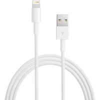 Apple Lightning - USB 2 m Hvid, Kabel Hvid, 2 m, Lightning, USB A, Hvid, USB 2.0, iPhone 5/5c/5s, iPad 4 gen, iPad mini, iPod nan 7 gen, iPod touch 5 gen