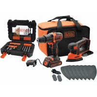 BLACK+DECKER BCK23S1SA41, Slagborer skruemaskine Sort/Orange