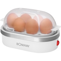 Bomann EK 5022 CB æggekoger 6 æg 400 W Sølv, Transparent, Hvid Hvid/Sølv, 220 mm, 130 mm, 135 mm, 650 g, 230 V, 50 Hz