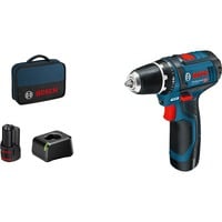 Bosch Akku-Bohrschrauber 12 V Li-Ion 1300 rpm Sort, Blå, Rød, Bore-/ skruemaskine Blå/Sort, Skruemaskine, Pistolhåndtag, Sort, Blå, Rød, 1300 rpm, 400 rpm, 1300 rpm