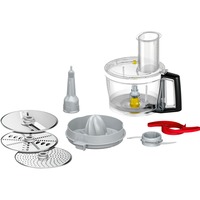 Bosch MUZ9VLP1 tilbehør til mixer og foodprocessor, Makulering Sort, Grå, Metallic, Transparent, Rustfrit stål, OptiMUM, 1,6 kg, 1,8 kg