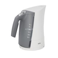 Braun WK 500 elkedel 1,6 L 3000 W Hvid Hvid, 1,6 L, 3000 W, Hvid, Vandmåler, Overophedningsbeskyttelse, Ledningsfri, Detail