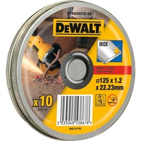 DEWALT DT42340TZ-QZ tilbehør vinkelsliber Skæreskive Skæreskive, Fladcenter, Rustfrit stål, Alle mærker, 2,22 cm, 12,5 cm