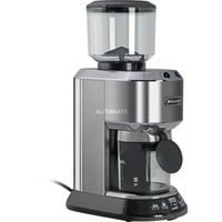 DeLonghi Dedica Sølv, Kaffekværn Sølv/Sort, Burr kværn, 350 g, Konisk møtrik, Rustfrit stål, LCD, Sølv