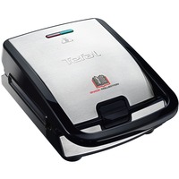 Tefal Snack Collection SW852D sandwichtoaster 700 W Sort, Rustfrit stål, Sandwich maker Sølv/Sort, Sort, Rustfrit stål, Klar, 225 x 135 mm, 700 W, Type C, 203 mm