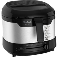 Tefal Uno FF215D Enkelt 1,8 L Enkeltstående 1600 W Frituregryde Sort, Rustfrit stål, Deep friture rustfrit stål/Sort, Frituregryde, 1,8 L, 1 kg, 1,8 L, 150 °C, 190 °C