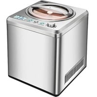 Unold 48872 ismaskine Kompressor ismaskine 2 L 180 W Rustfrit stål børstet rustfrit stål, Kompressor ismaskine, 2 L, 1 skåle, Rustfrit stål, 30 min., LCD