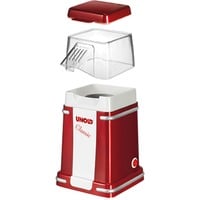Unold Classic popcornmaskine Rød, Sølv, Hvid 900 W, Popcorn maskine Rød/Hvid, Rød, Sølv, Hvid, 100 g, Plast, Knapper, 0,85 m, CE;REACH;LFBG;ROHS