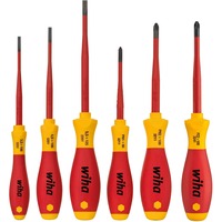 Wiha Skruetrækkersæt SoftFinish electric slimFix, 6 dele Rød/Gul
