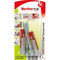 fischer DUOPOWER 12x60 S K, Dyvel Lys grå/Rød