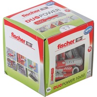 fischer Dübel DUOPOWER 10x50 LD, Dyvel Lys grå/Rød