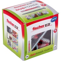 fischer Dübel DUOPOWER 10x80 S LD, Dyvel Lys grå/Rød