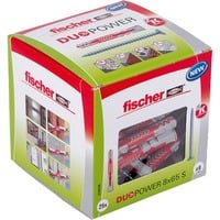 fischer Dübel DUOPOWER 8x65 S LD, Dyvel Lys grå/Rød